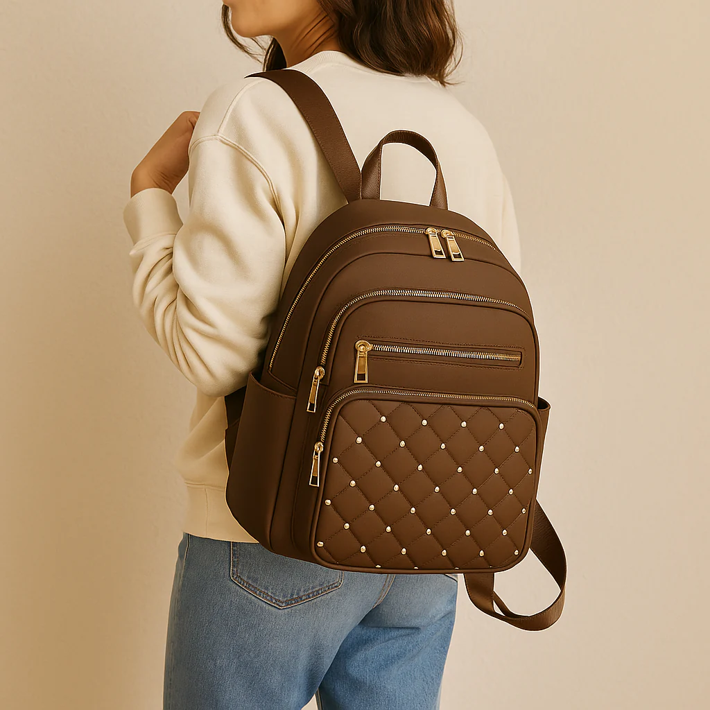 Rucksack im lässigen Stil mit großem Fassungsvermögen – leicht und robust mit verstellbarem Riemen und mehreren Taschen - Image 2