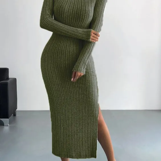 Rundhals Bodycon Kleid für Damen - Image 4