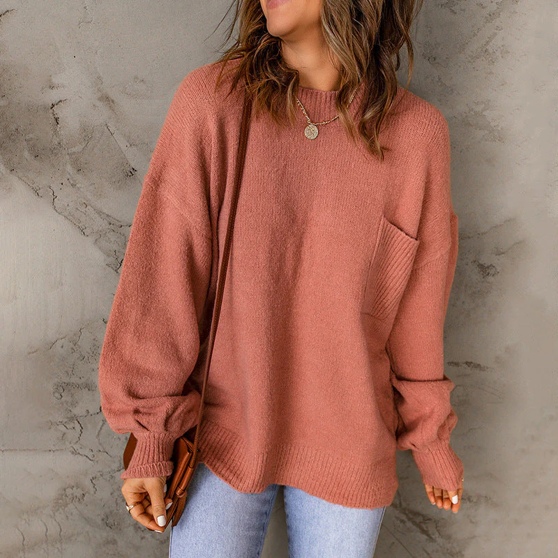 RUNDHALS LANGARM LOCKERE SWEATER | BEQUEME MODERNE FREIZEITMODE - Image 2