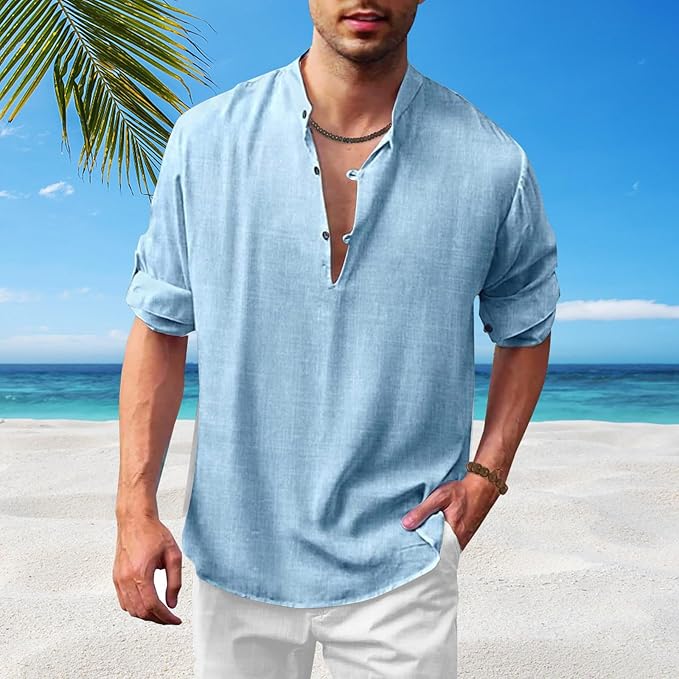 Rupert- Lässig Blend Henley Hemd für Herren - Image 3