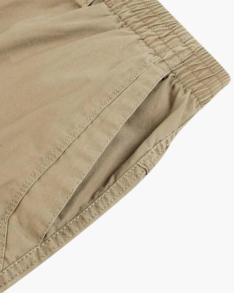 Ryan | Geradem Schnitt Freizeit Baumwolle-Hose mit Elastikbund - Image 2