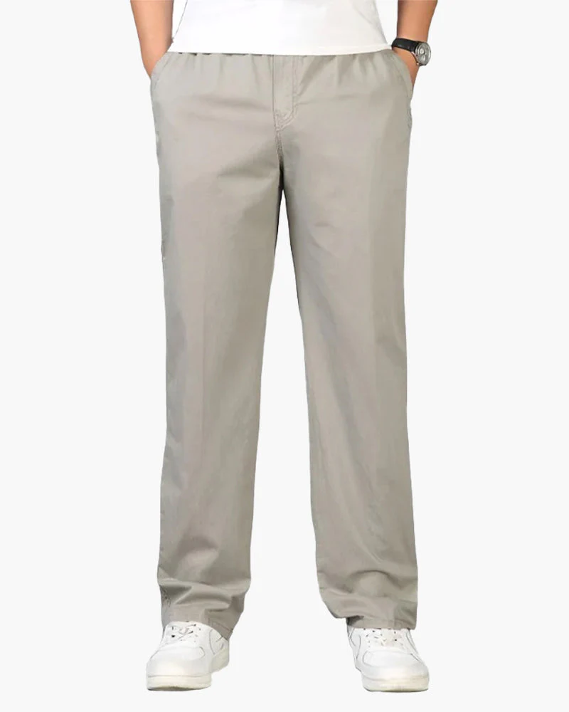 Ryan | Geradem Schnitt Freizeit Baumwolle-Hose mit Elastikbund - Image 5