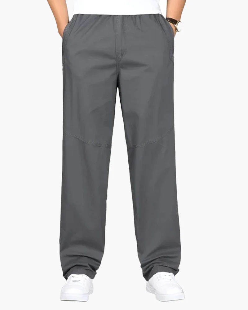 Ryan | Geradem Schnitt Freizeit Baumwolle-Hose mit Elastikbund - Image 6