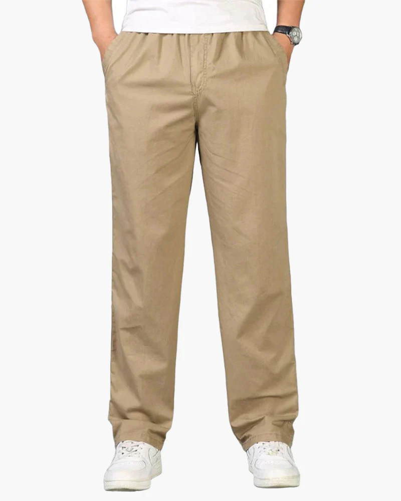 Ryan | Geradem Schnitt Freizeit Baumwolle-Hose mit Elastikbund - Image 7