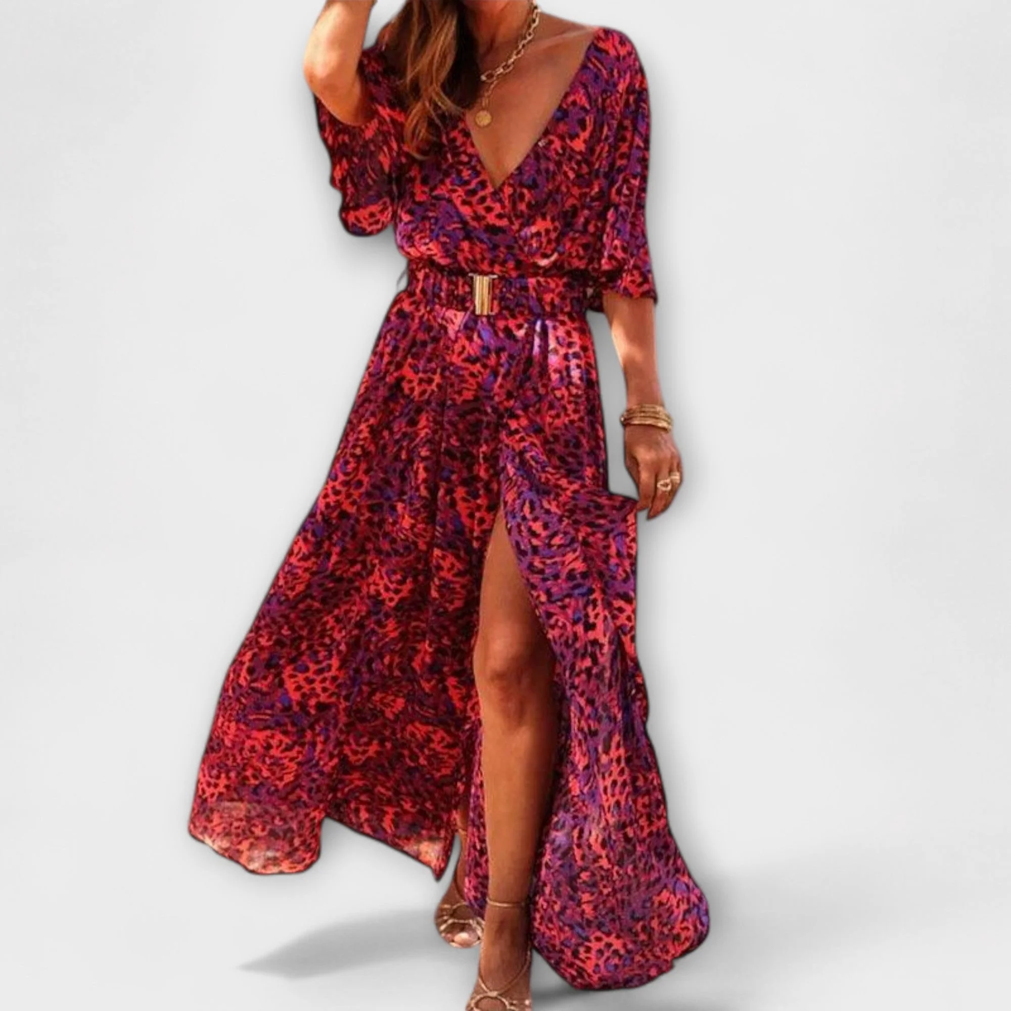 Sabine - Elegantes Wickel-Maxikleid mit Fließendem Schnitt - Image 2