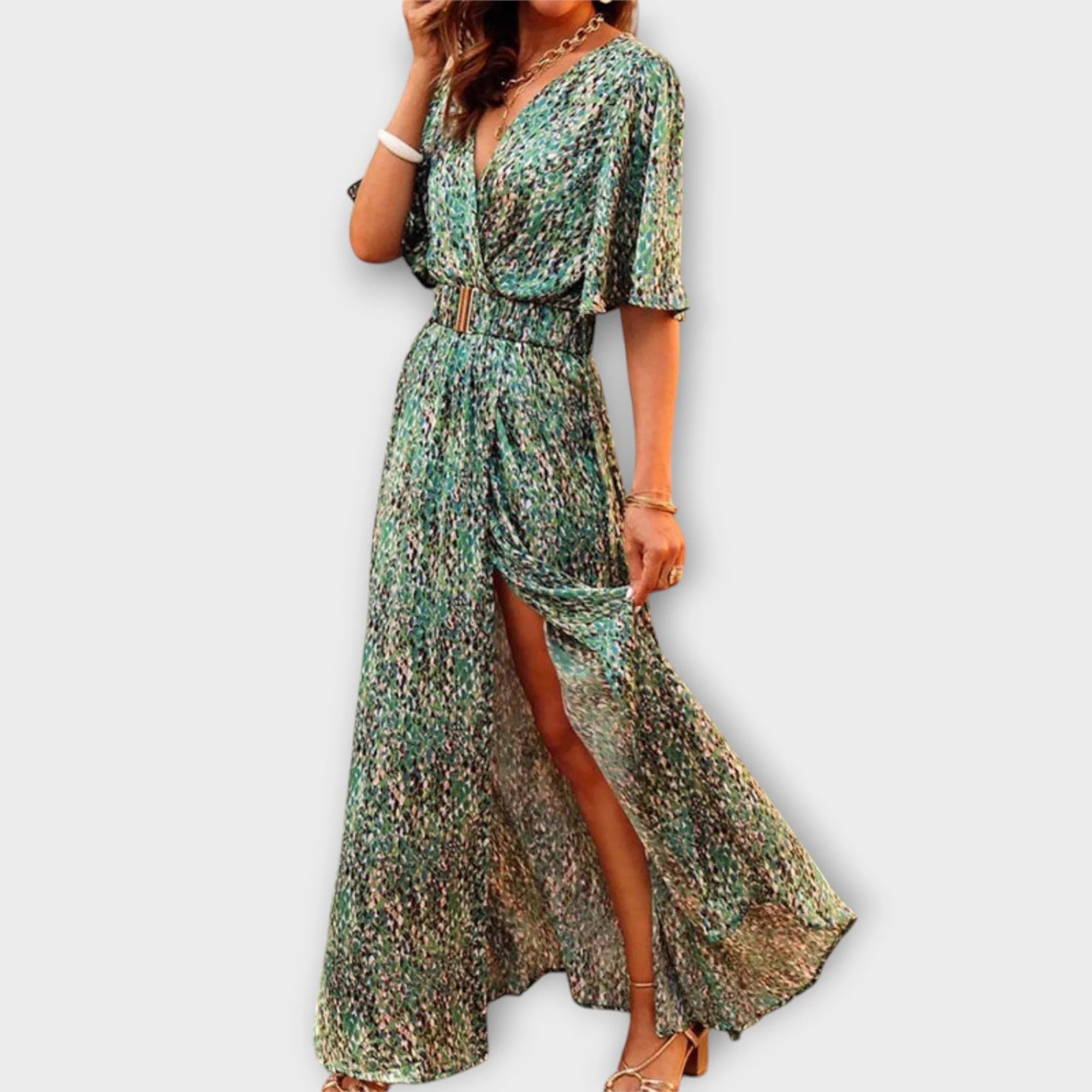 Sabine - Elegantes Wickel-Maxikleid mit Fließendem Schnitt - Image 3