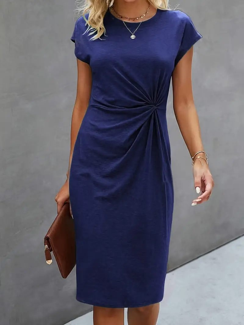Sable – Figurbetontes Midikleid mit seitlichem Knotendetail - Image 3