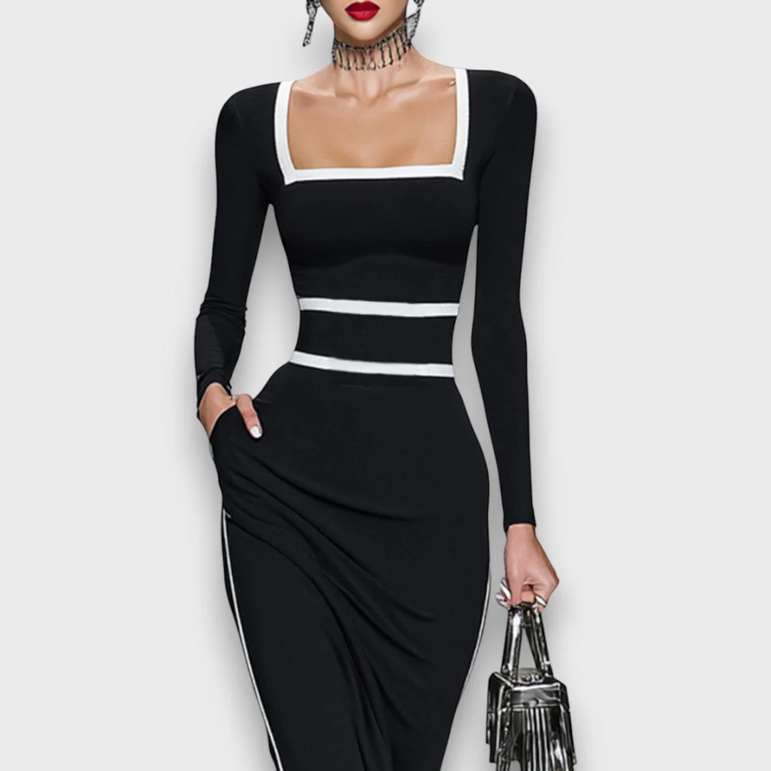 Salvinea – Figurbetontes Maxikleid mit quadratischem Ausschnitt - Image 4