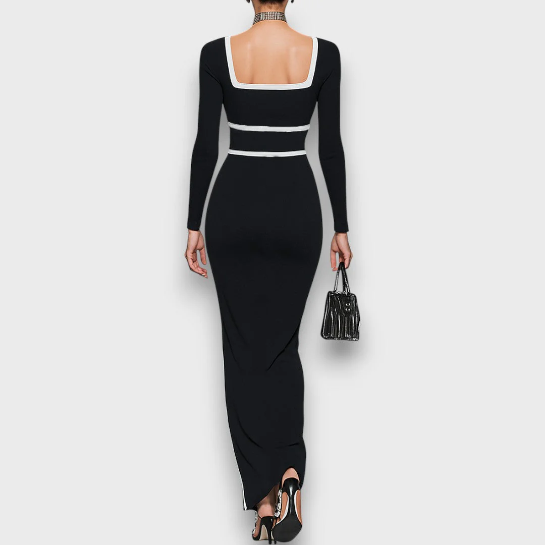 Salvinea – Figurbetontes Maxikleid mit quadratischem Ausschnitt - Image 5