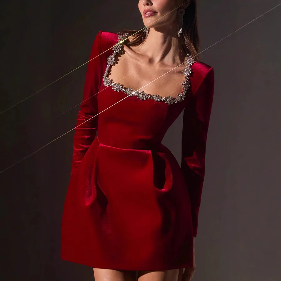 SAMT MIDI KLEID - Image 5