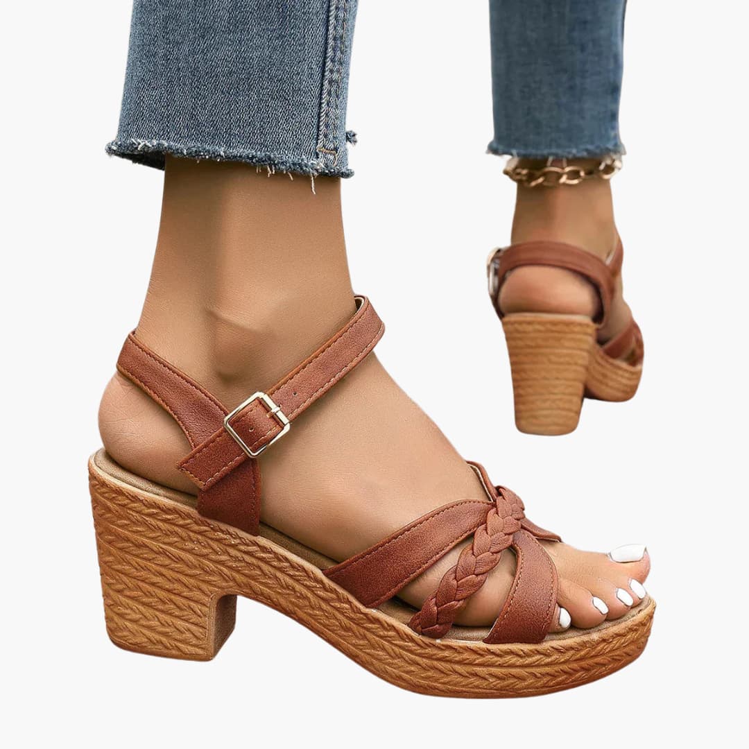 Sandalen Damen - Orthopädische Keilsandalen mit Fußbett - Image 7