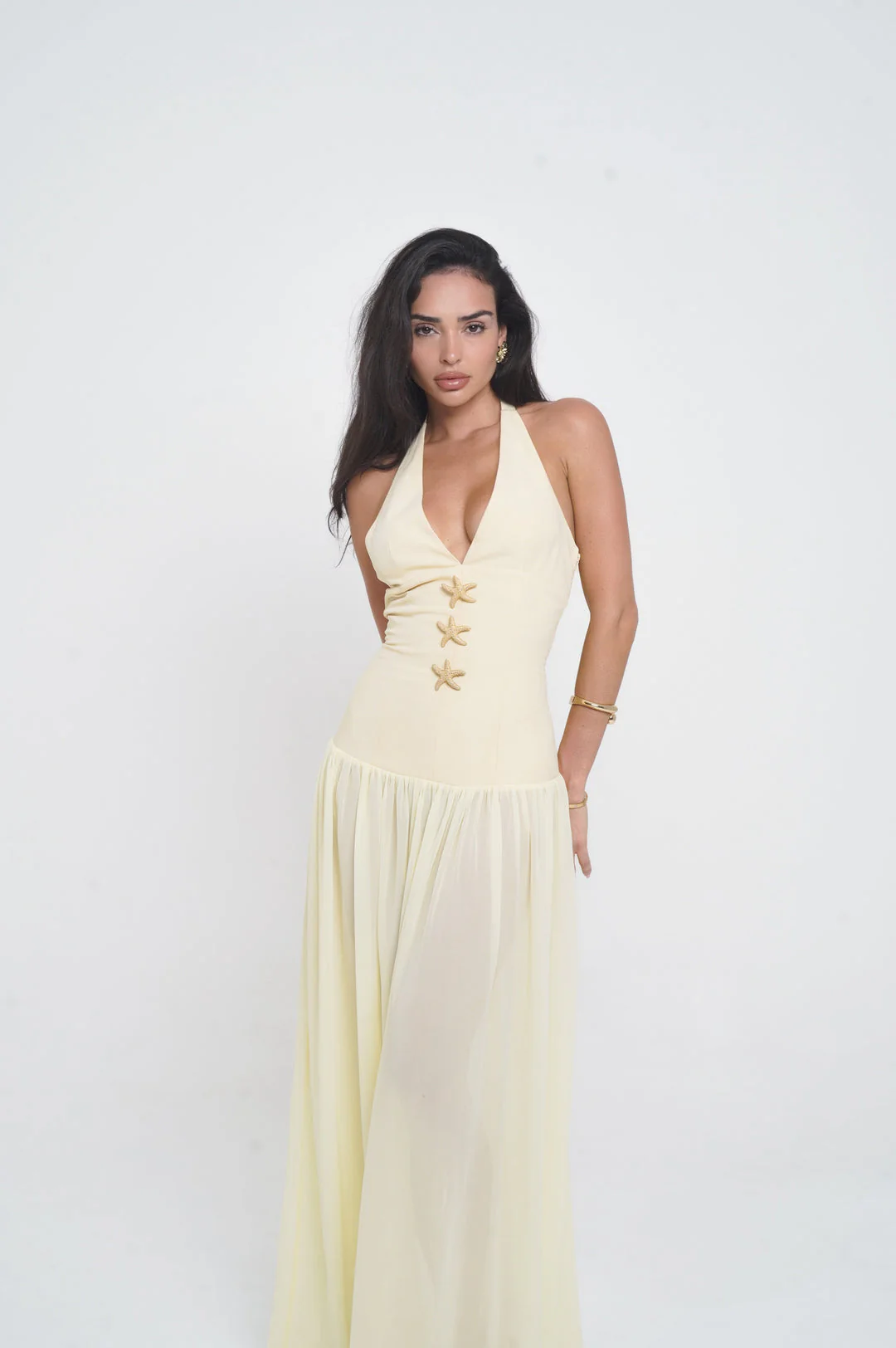 Sanya | Rückenfreies Plissiertes Maxikleid - Image 2