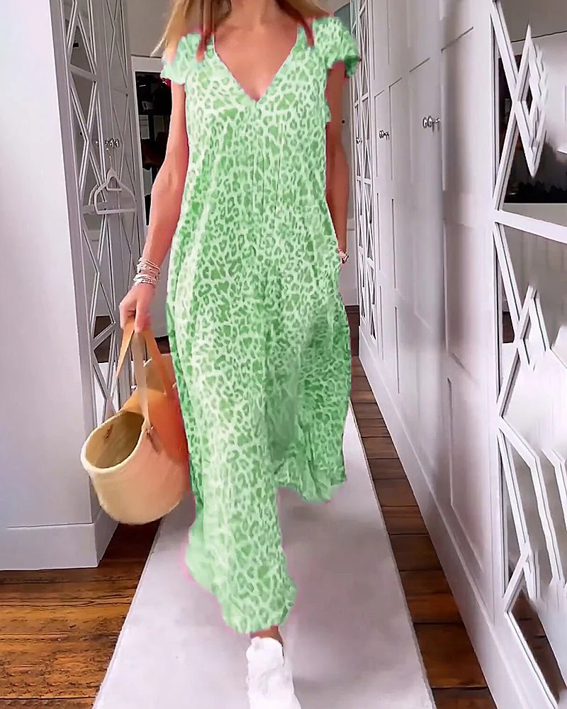 Sapphira | Stilvolles und fließendes bedrucktes Kleid für Frauen - Image 2