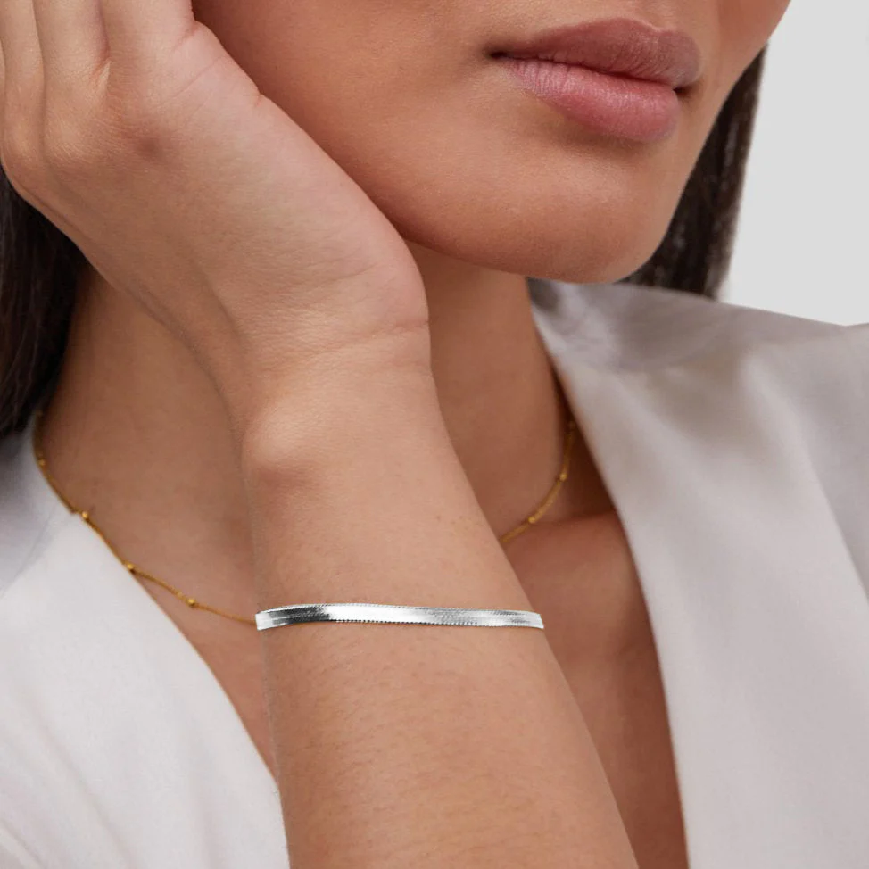 Sarya Snake Chain Silberarmband - Image 2