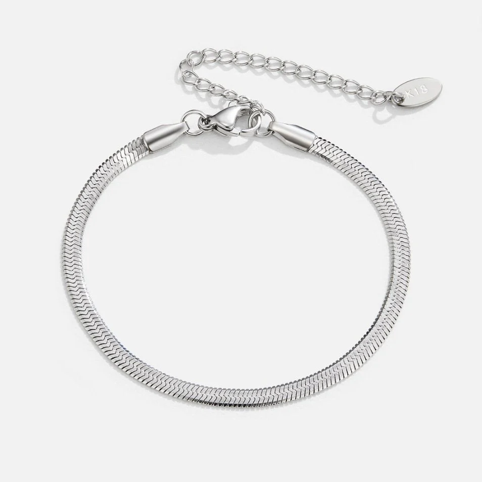 Sarya Snake Chain Silberarmband - Image 3