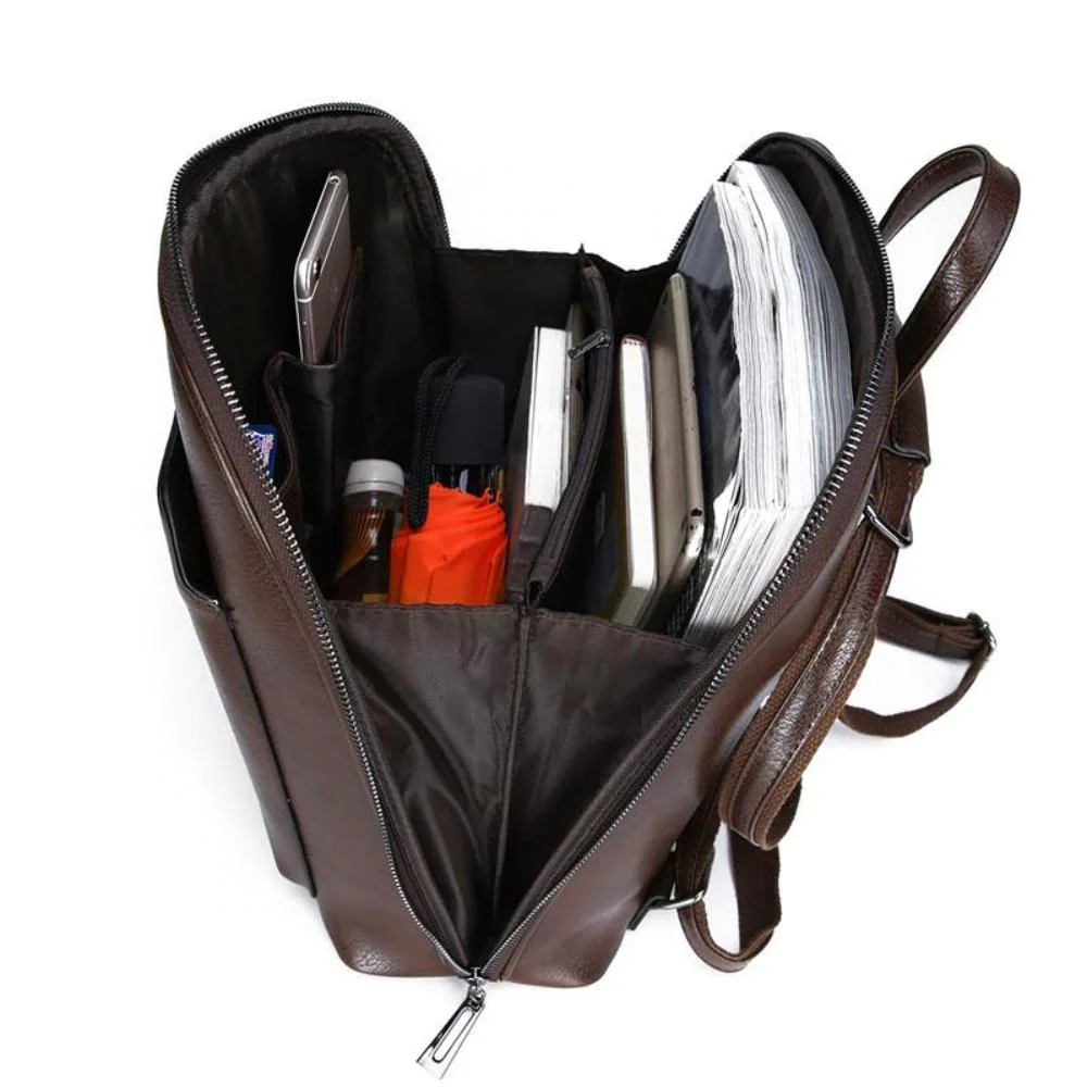 Saskia - Klassischer Doppelreißverschluss-Rucksack - Image 5