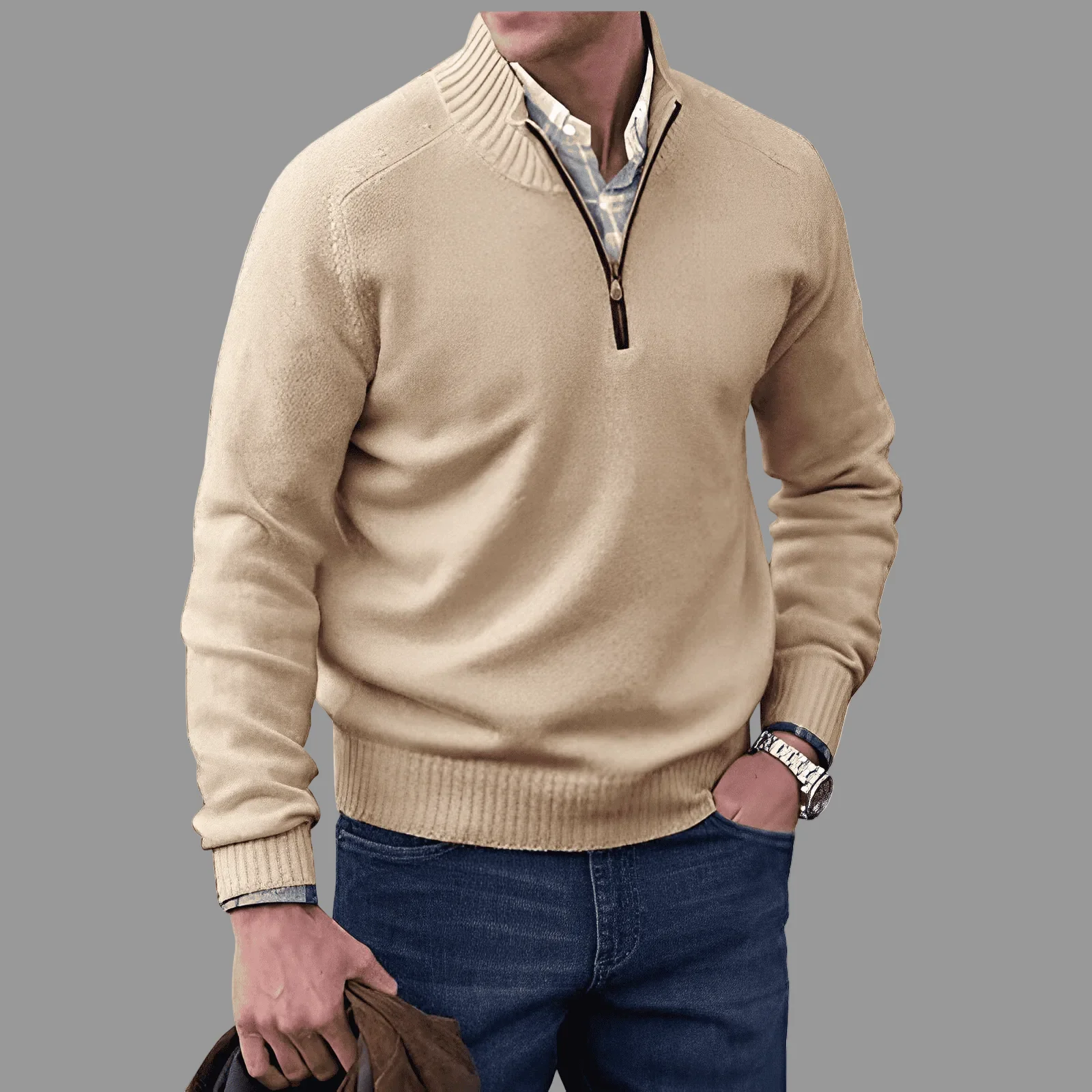Saven - Half-Zip-Pullover mit weicher Haptik - Image 3