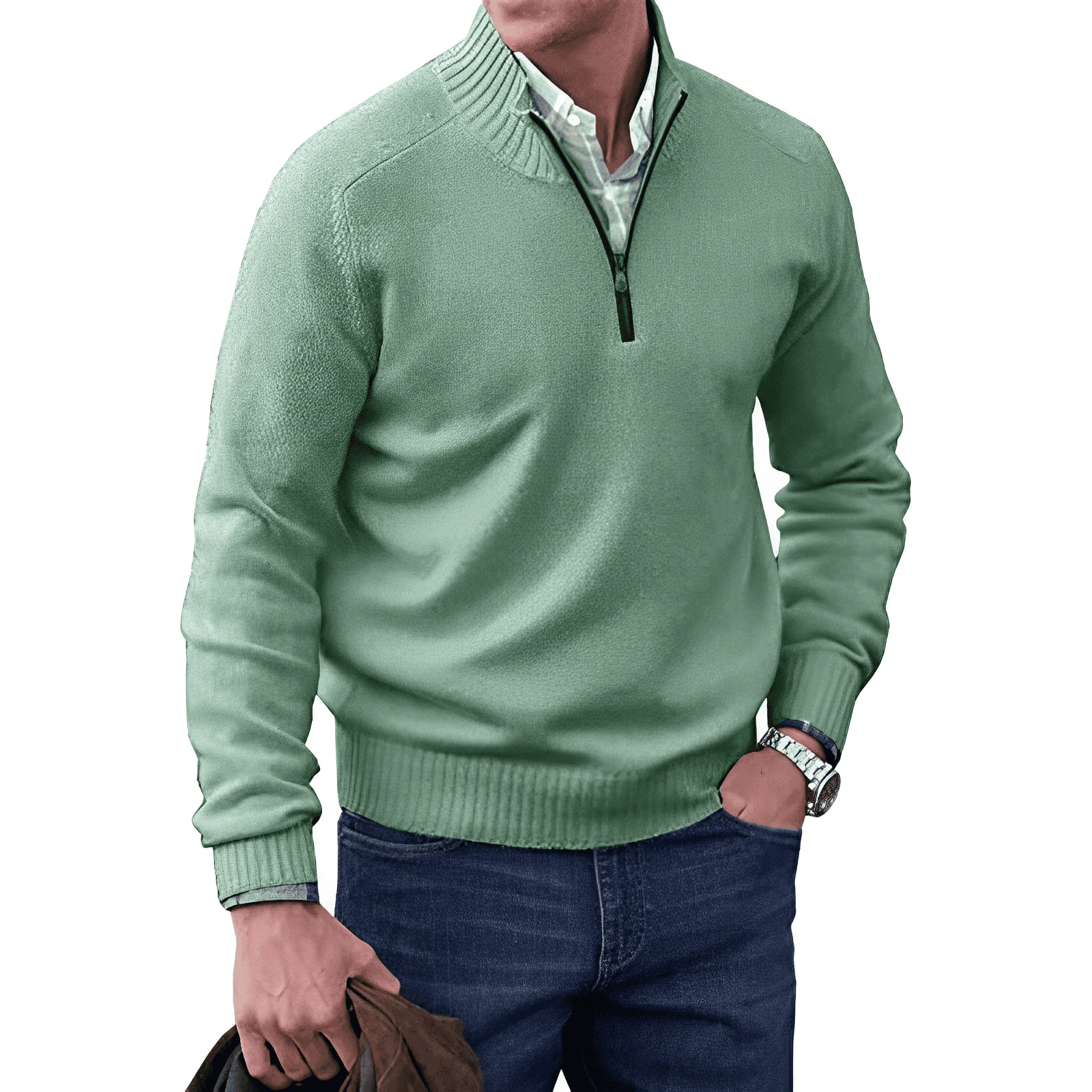 Saven - Half-Zip-Pullover mit weicher Haptik - Image 5