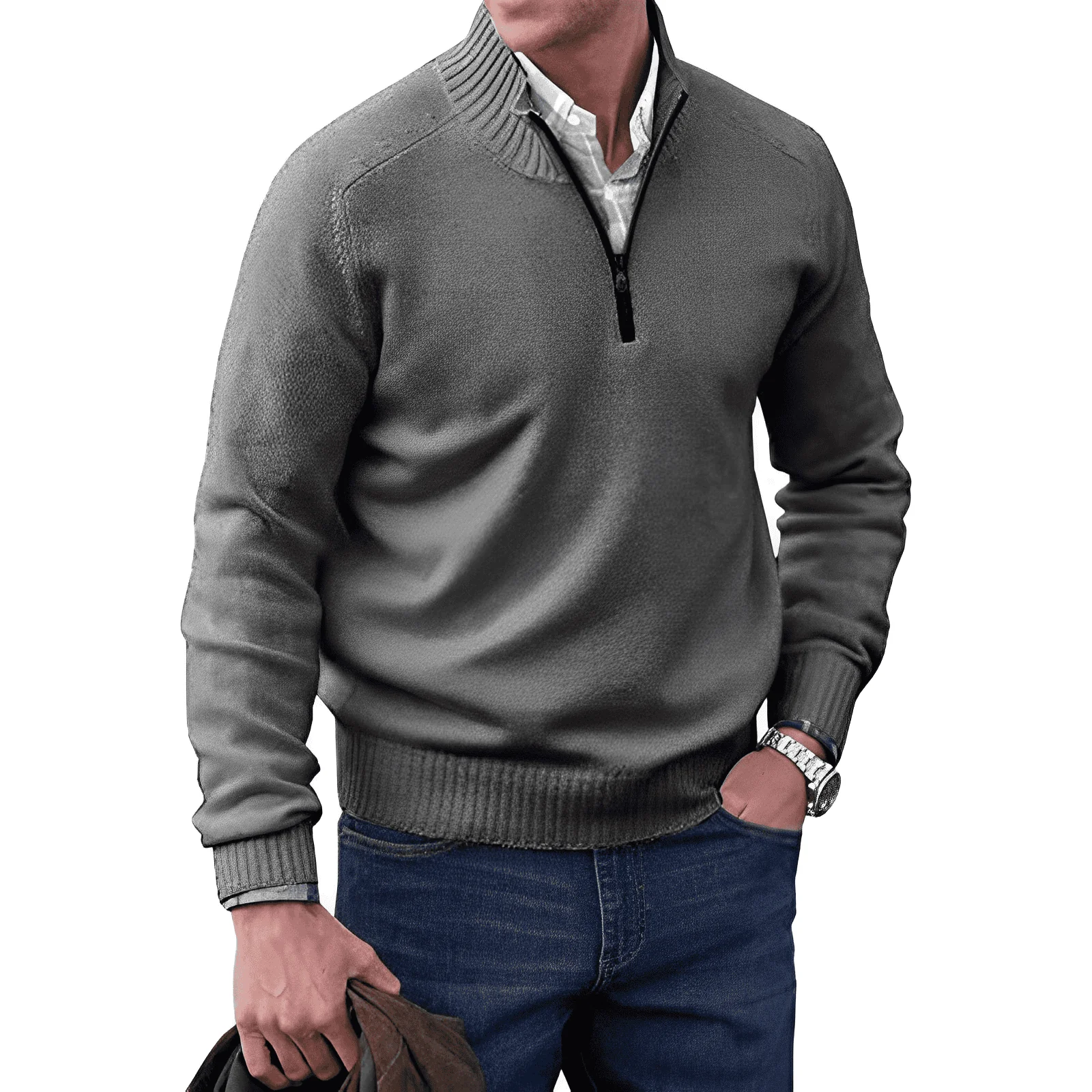 Saven - Half-Zip-Pullover mit weicher Haptik - Image 8