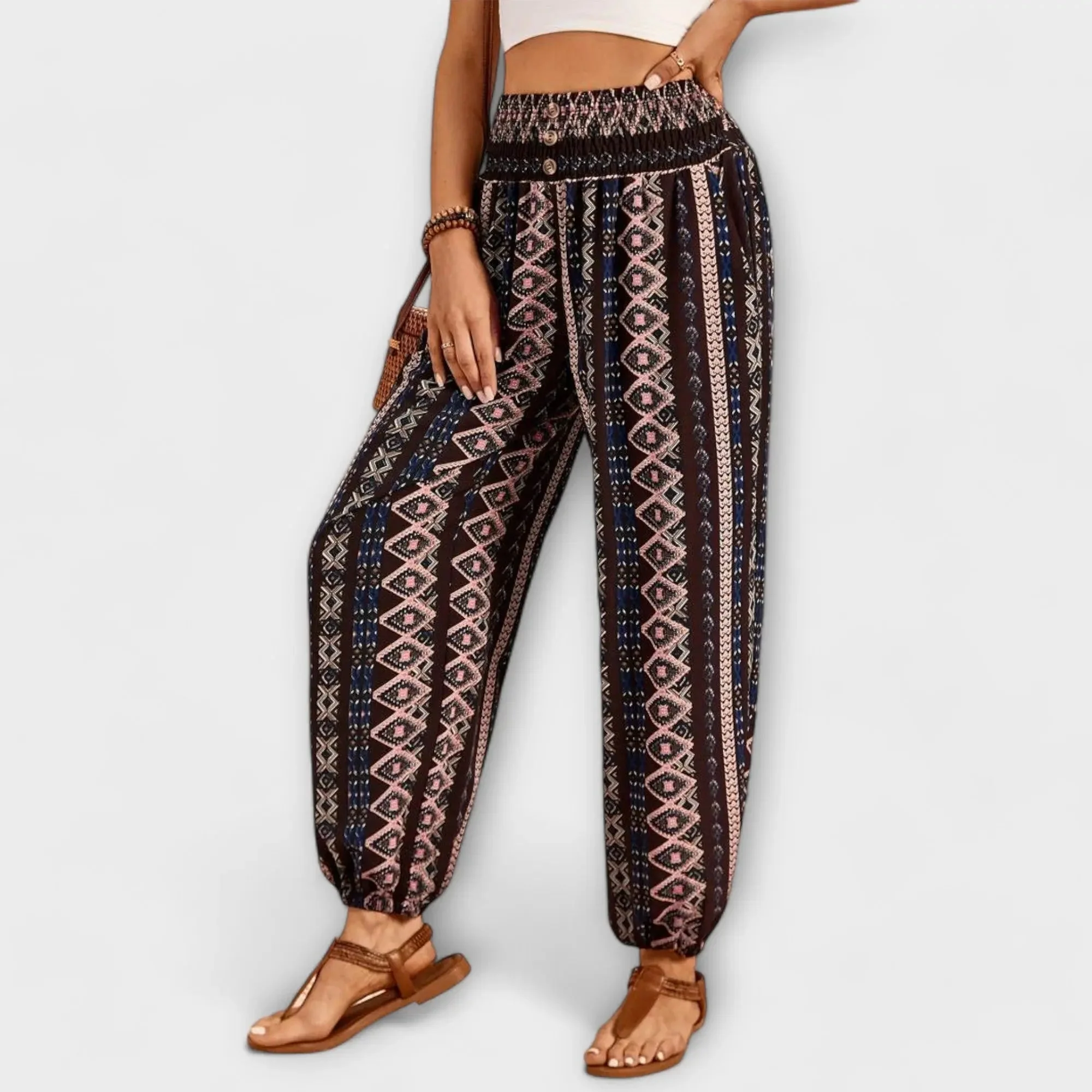 Scarletta – Weite Hose mit Ethno-Muster - Image 5