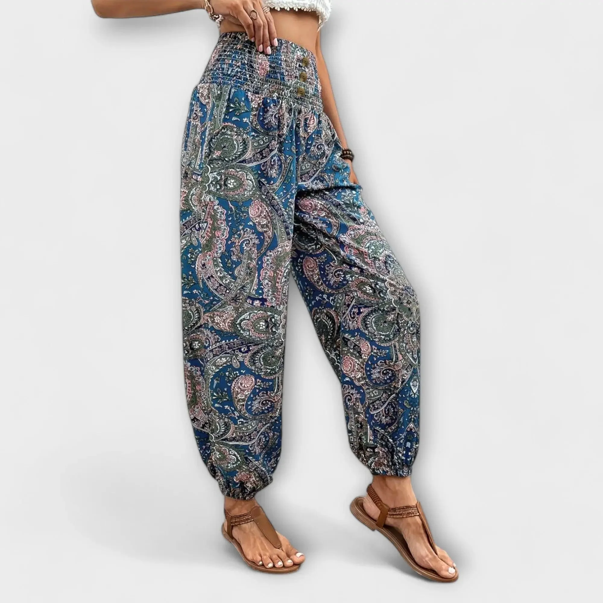 Scarletta – Weite Hose mit Ethno-Muster - Image 6
