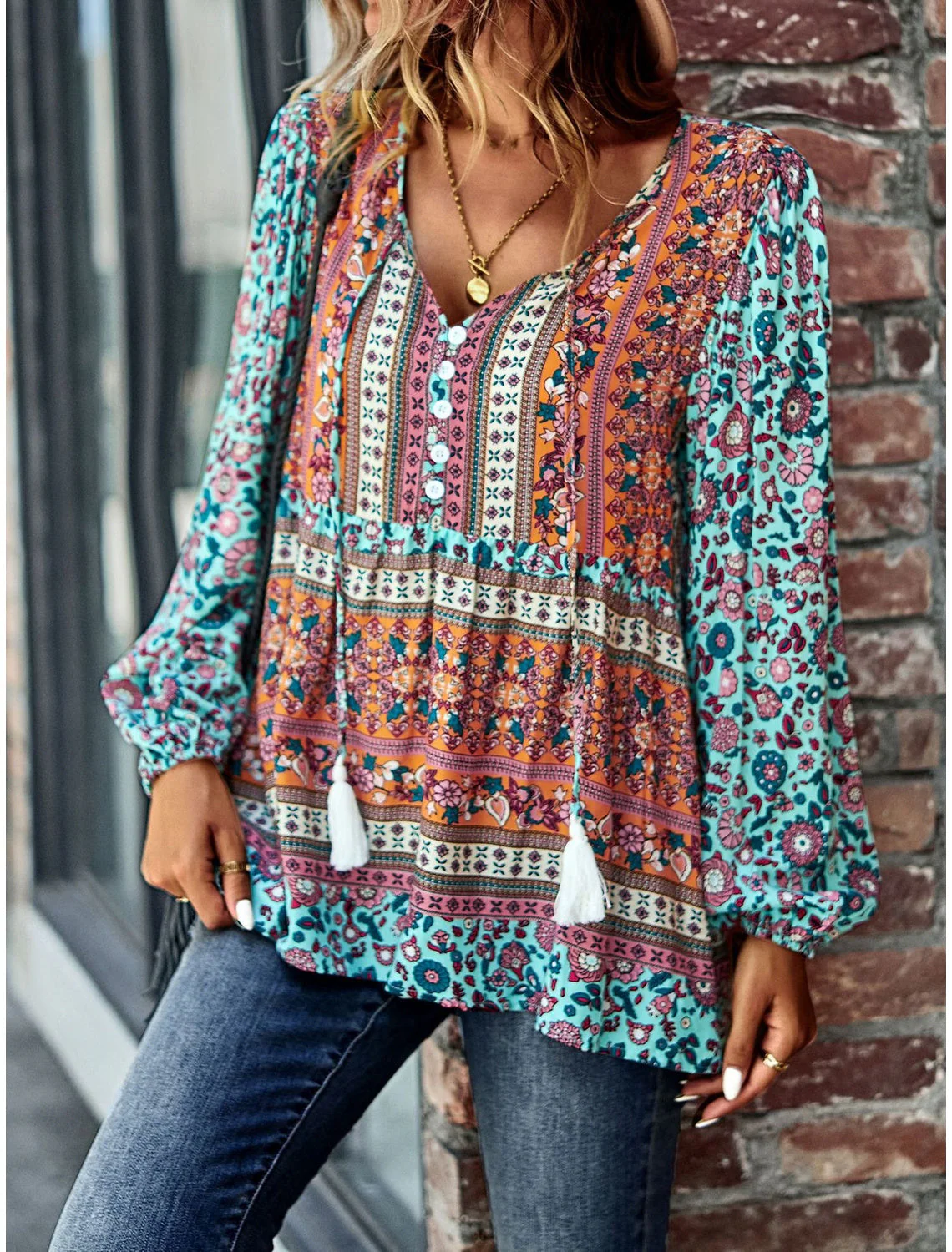 Schicke Boho-Sommerbluse für Frauen - Edeltraud - Image 3