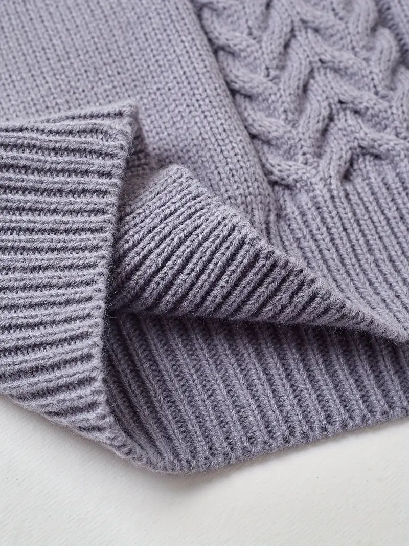 SCHICKER V-AUSSCHNITT KABELSTRICKPULLOVER FÜR FRAUEN | ELEGANTER STRICKSTIL - Image 3