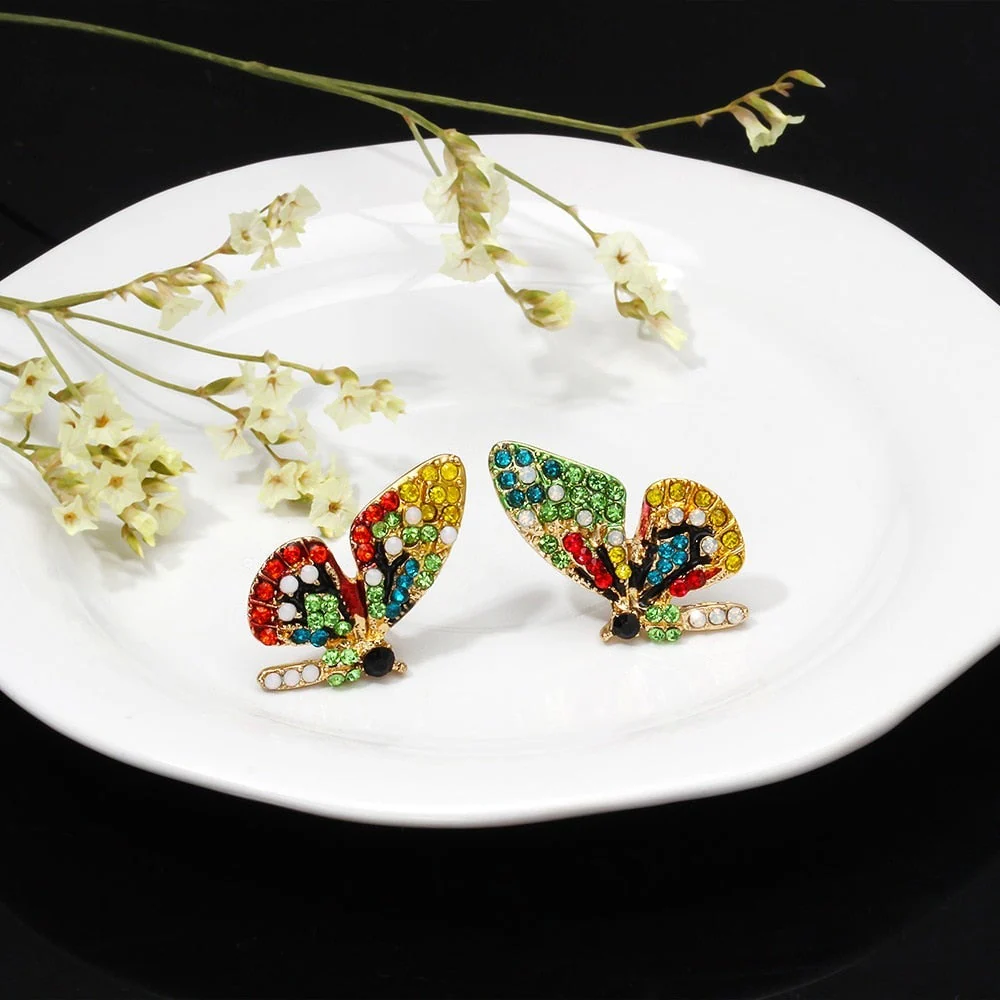 Schmetterlingsohrringe Limited Edition mit Zirkonia-Inlay - Image 2