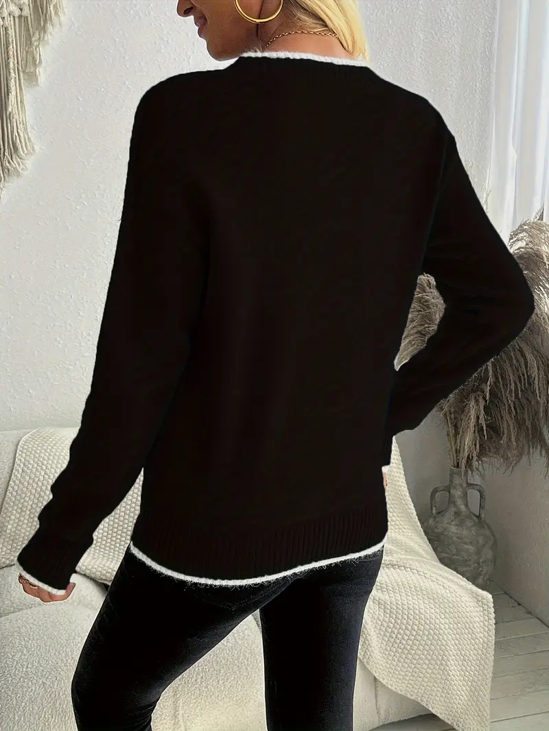 SCHNEEFLOCKEN-MUSTER RUNDHALS-PULLOVER | WARM, STILVOLL, BEQUEM - Image 5