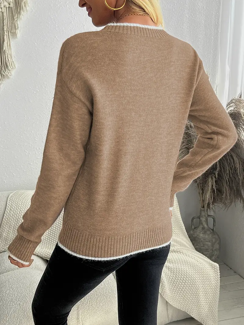 SCHNEEFLOCKEN-MUSTER RUNDHALS-PULLOVER | WARM, STILVOLL, BEQUEM - Image 7
