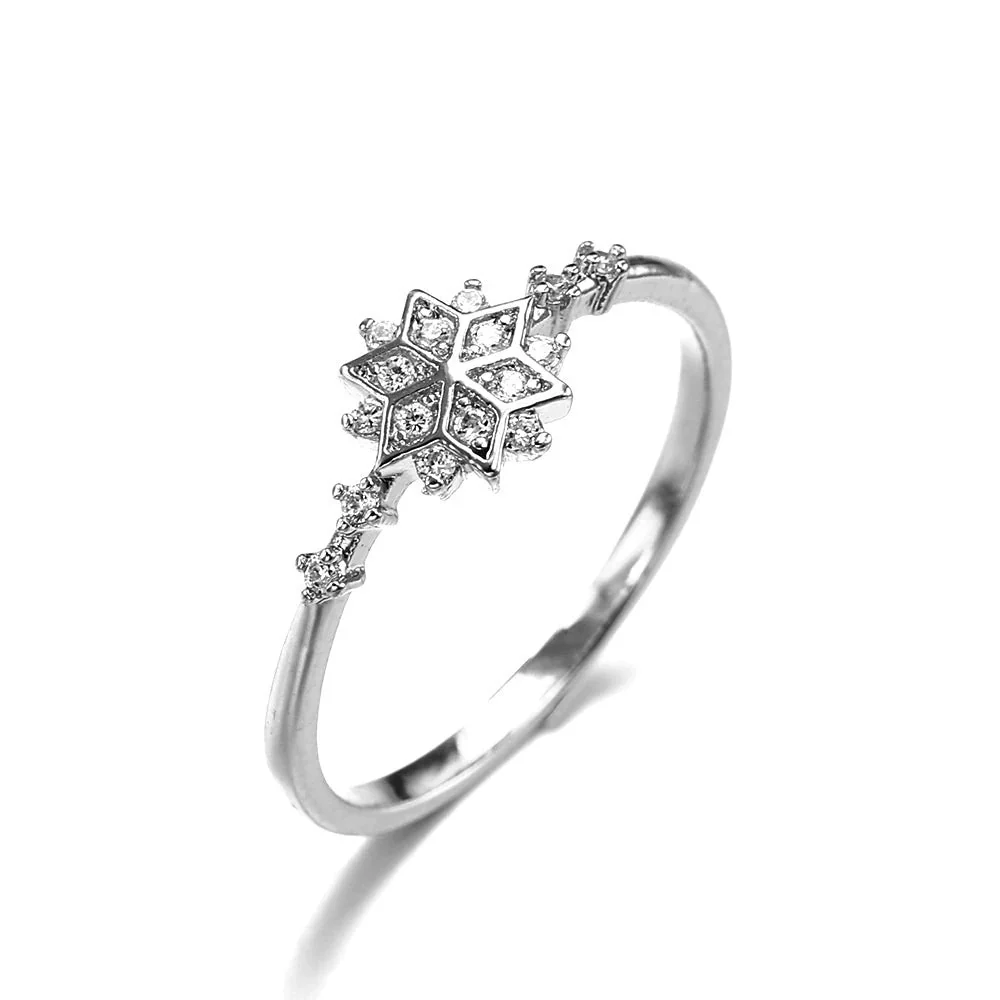 Schneeflocken Ring aus 925 Sterling Silber - Image 2