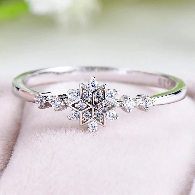 Schneeflocken Ring aus 925 Sterling Silber - Image 3
