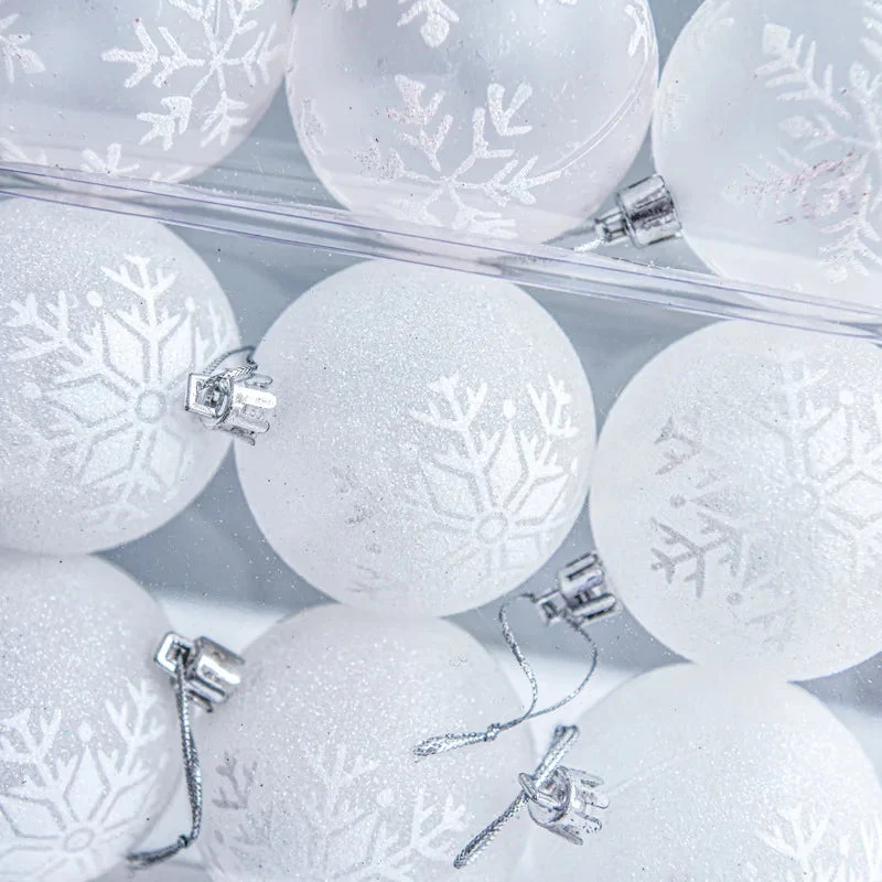 Schneekugel-Weihnachtskugeln | Hängende Weihnachtskugeln mit Glanz - Image 2