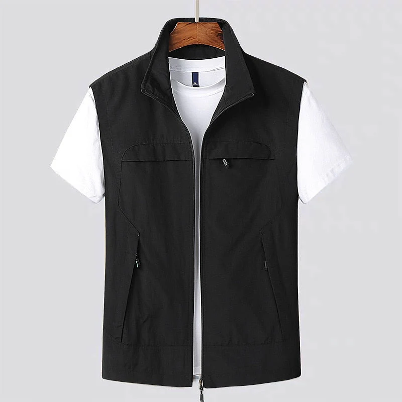 Schnelltrocknende Outdoor-Weste für Herren mit mehreren Taschen – ärmellose Weste für Abenteuer - Image 4