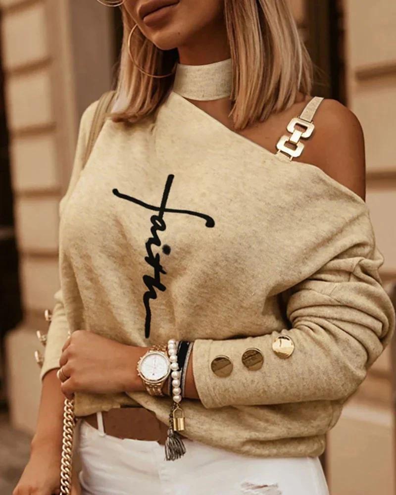 Schulterfreier Pullover für Damen - Image 3