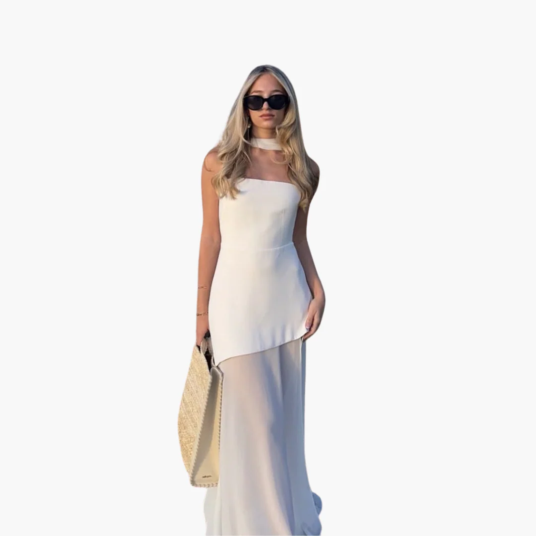 Schulterfreies Abendkleid für Damen - Maxi mit hohem Schlitz - Image 7