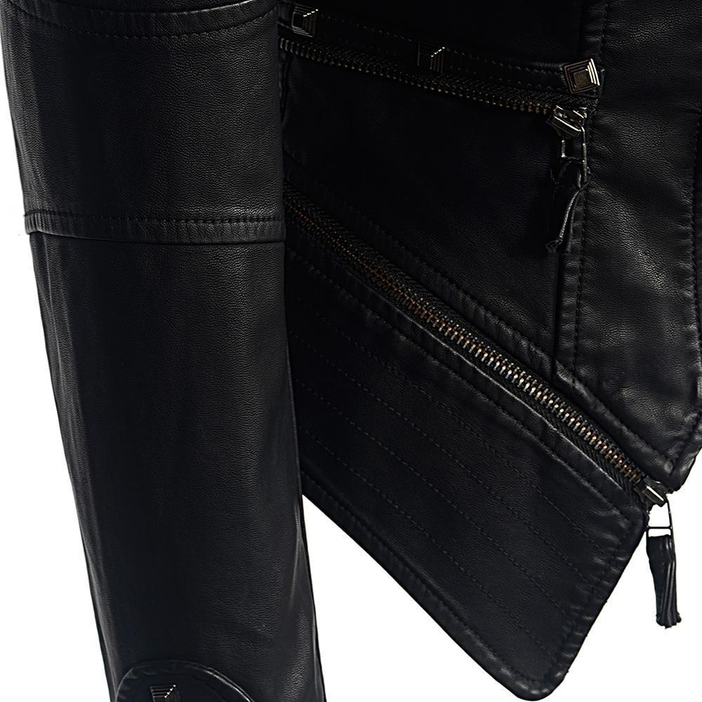 Schwarze Bikerjacke für Damen | Schlanke Passform - Image 2