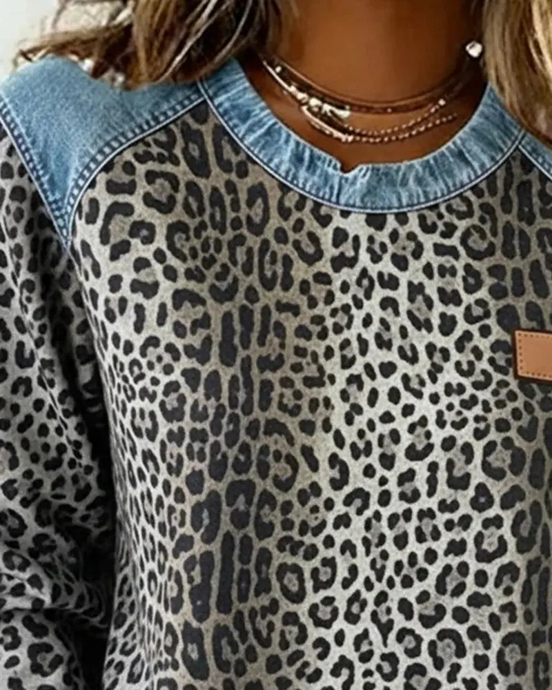 Selara - Weicher Leoparden-Patchwork-Pullover - Image 7