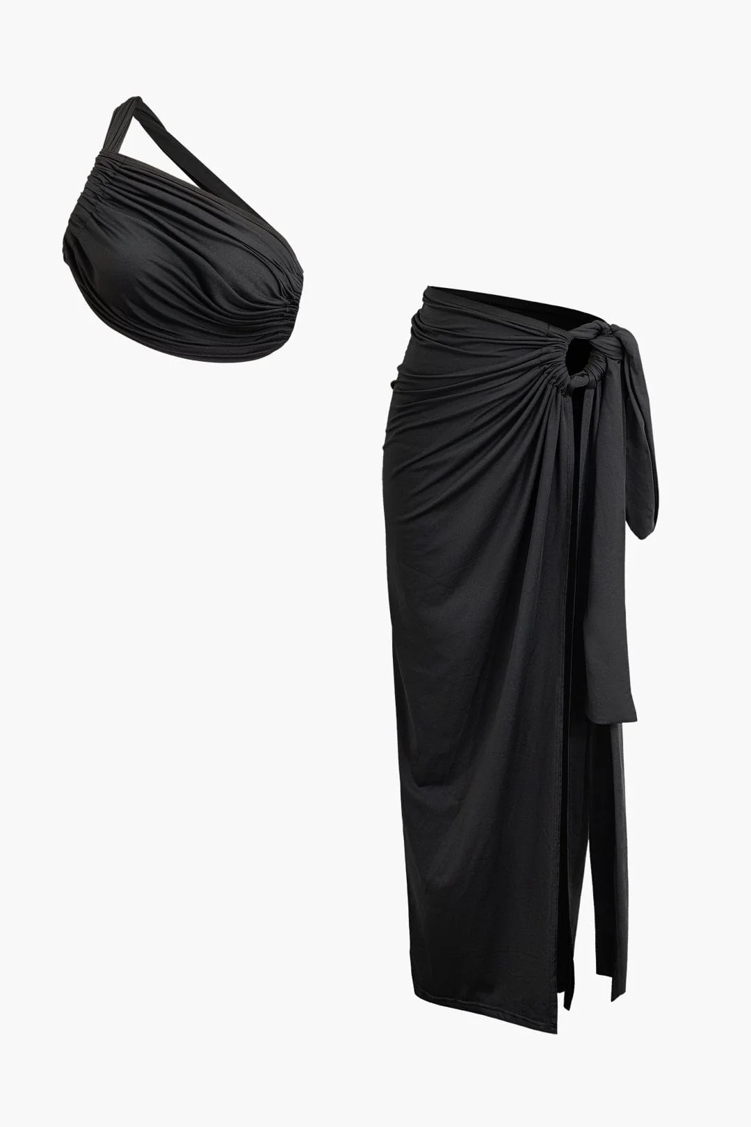 Selene | One-Shoulder Bandeau-Top & Drapierter Maxirock – Perfekt für stilvolle Auftritte - Image 10