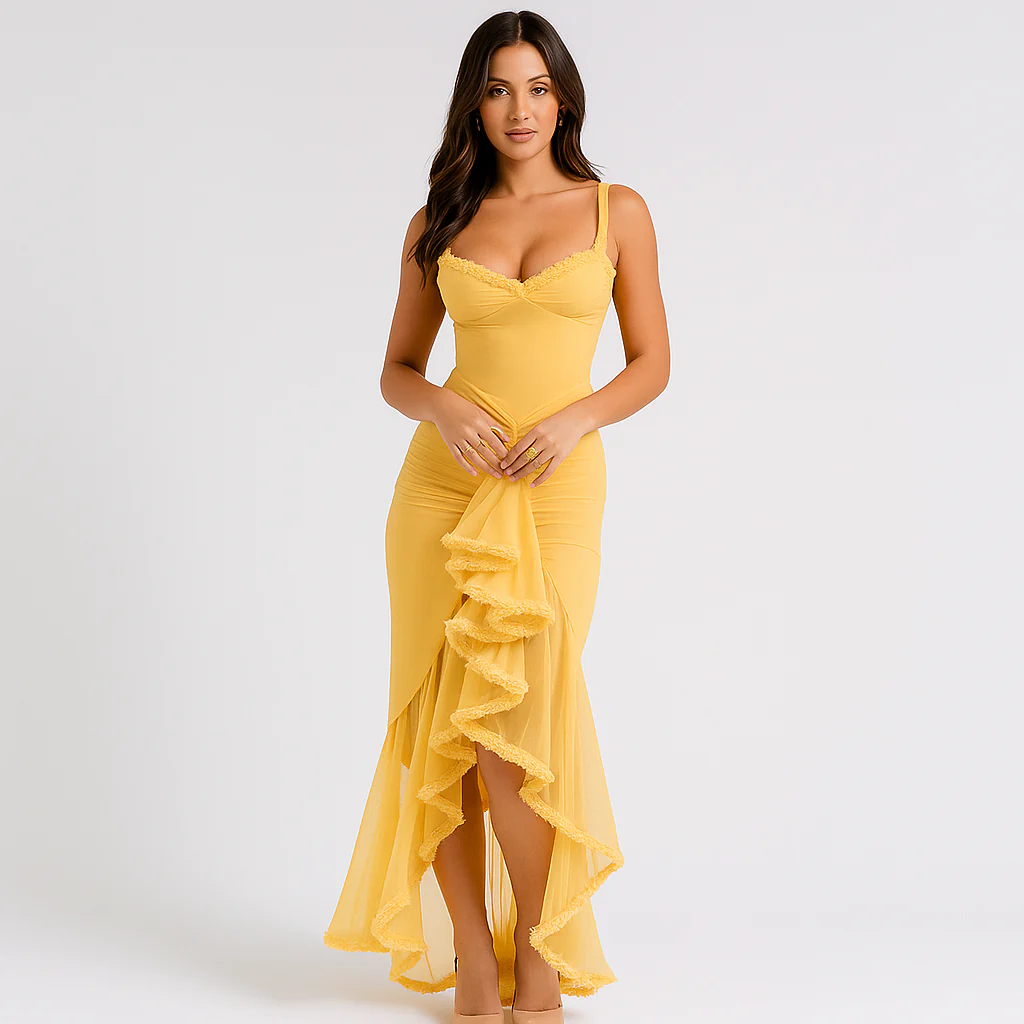 Selene – Rüschiges Rüschen Kleid im Dovetail-Stil - Image 3