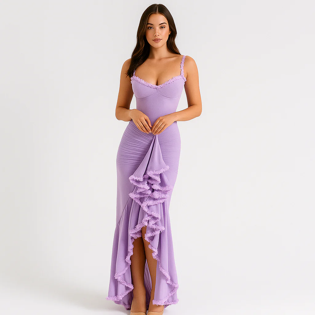 Selene – Rüschiges Rüschen Kleid im Dovetail-Stil - Image 4