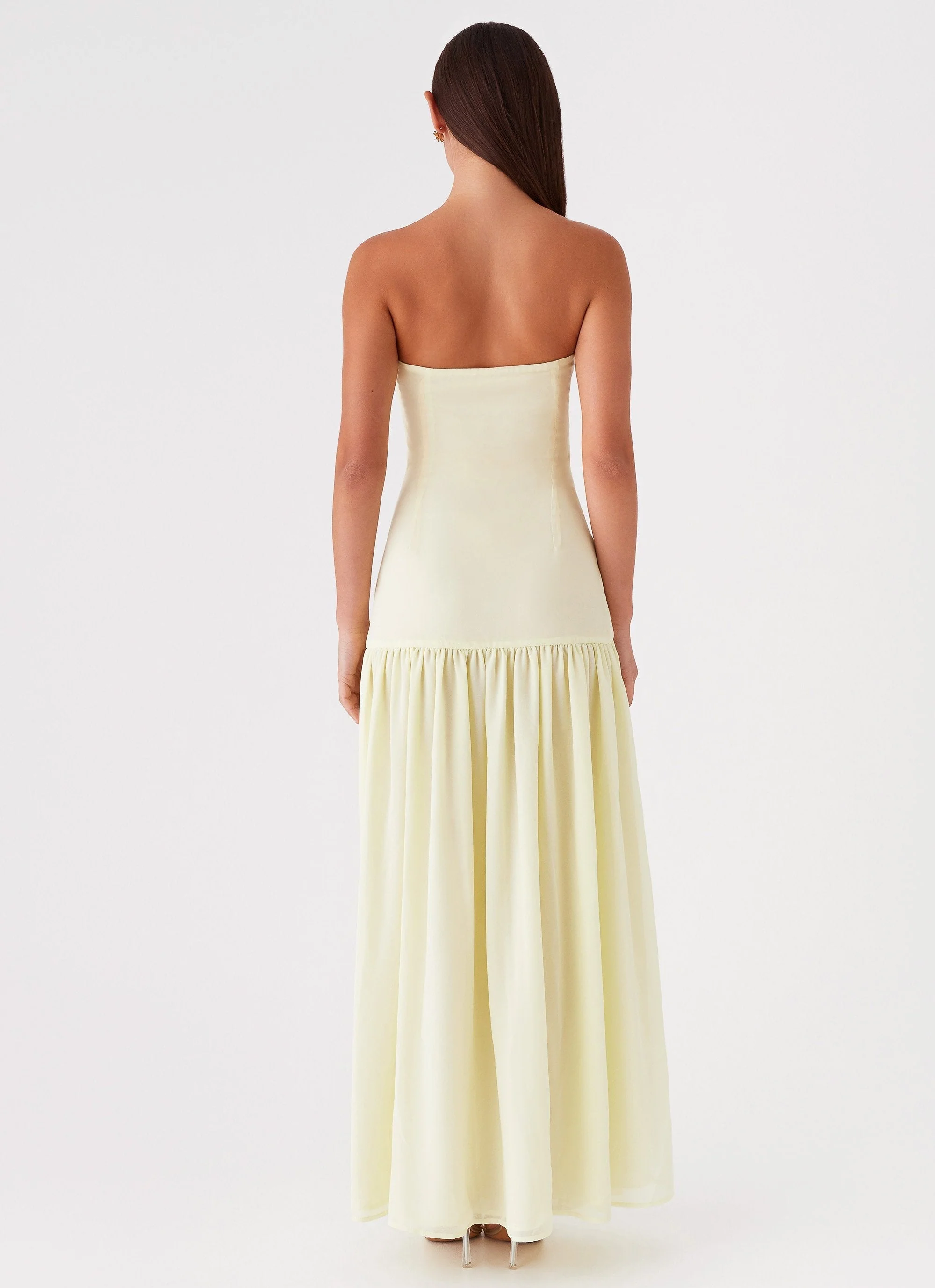 Selia | Langes, Trägerloses, Fließendes Kleid - Image 9