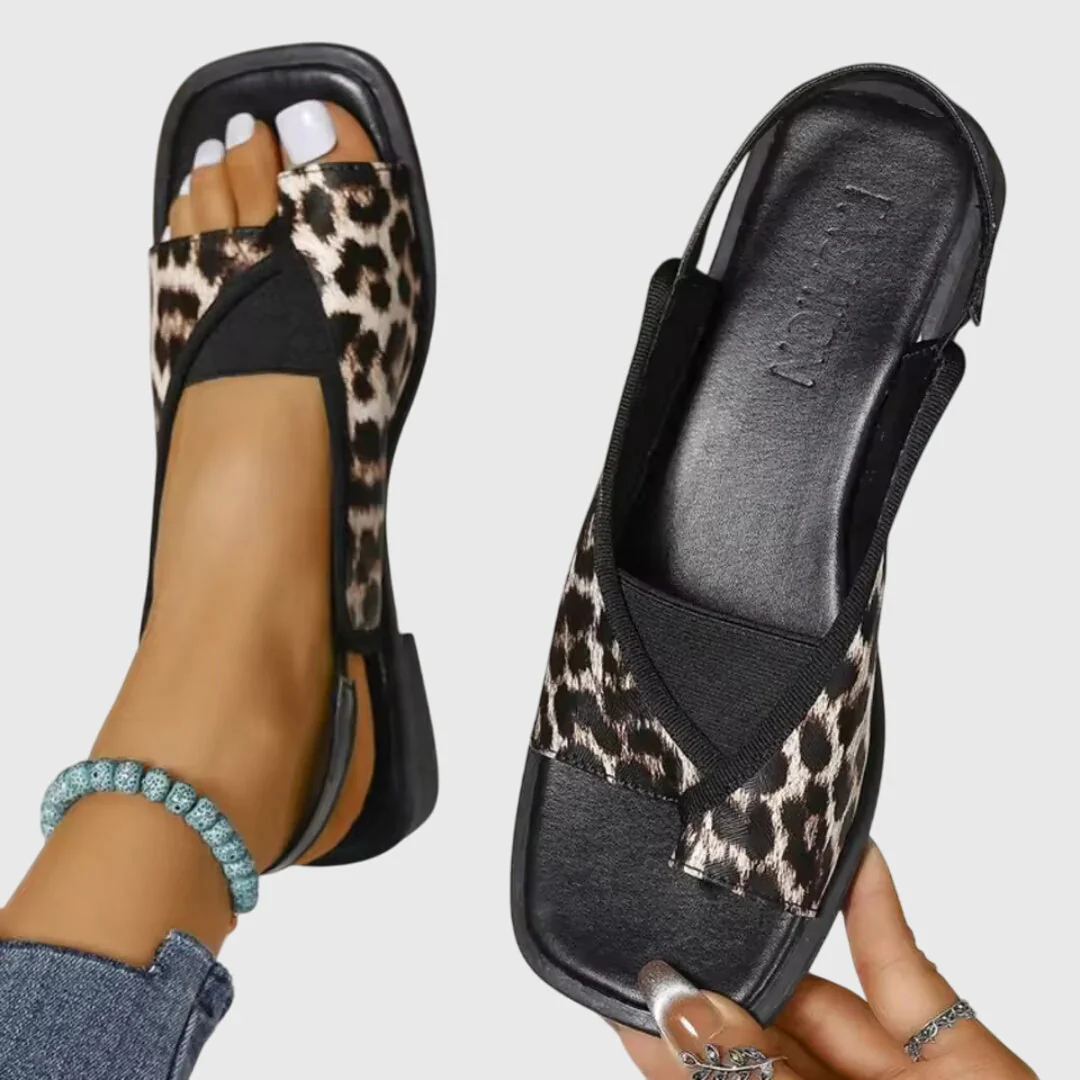 Selina | Damen Kontrast Riemen Flache Sandalen - Image 4