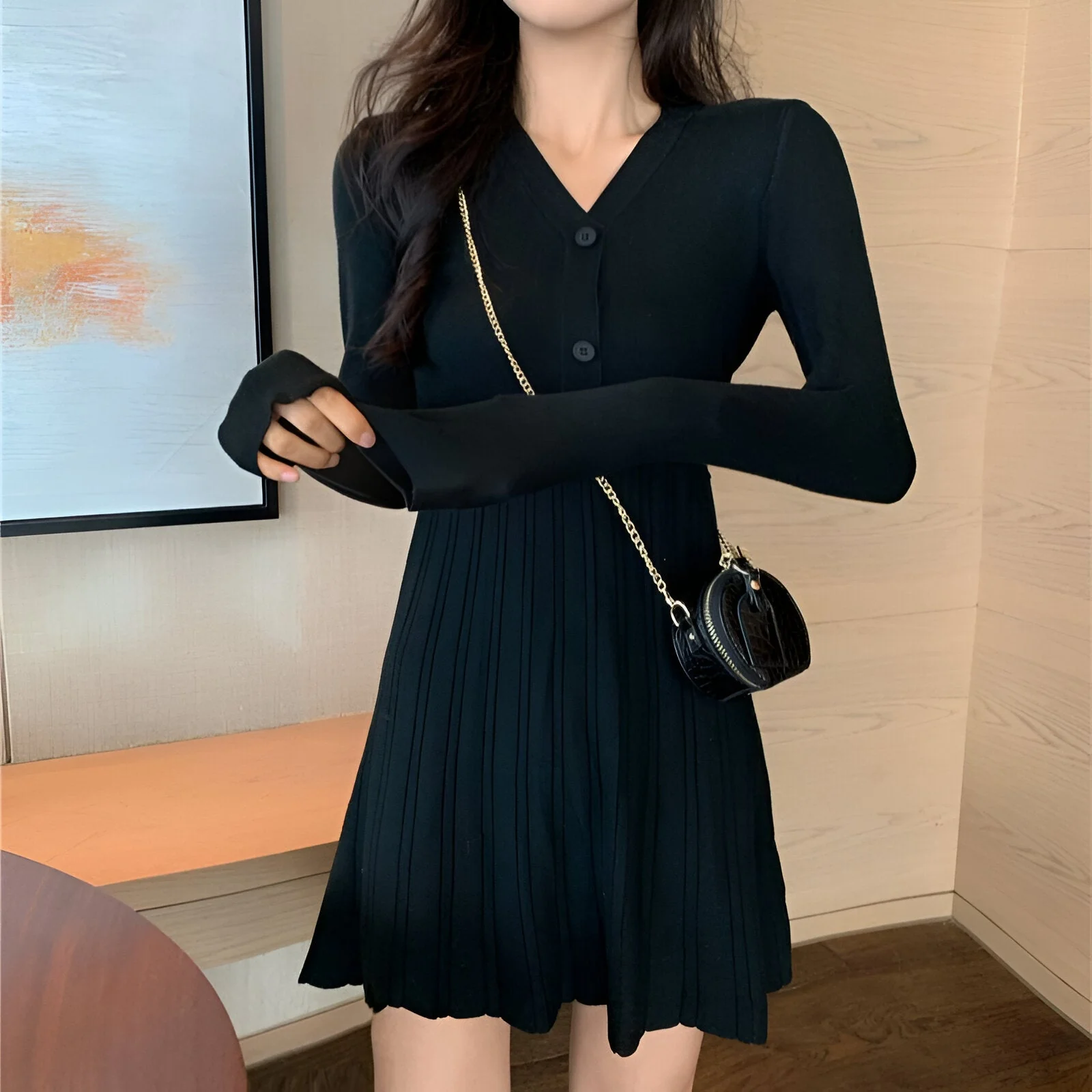 Senta | Auffälliges Colorblock-Mini-Kleid für den perfekten Abend - Image 3