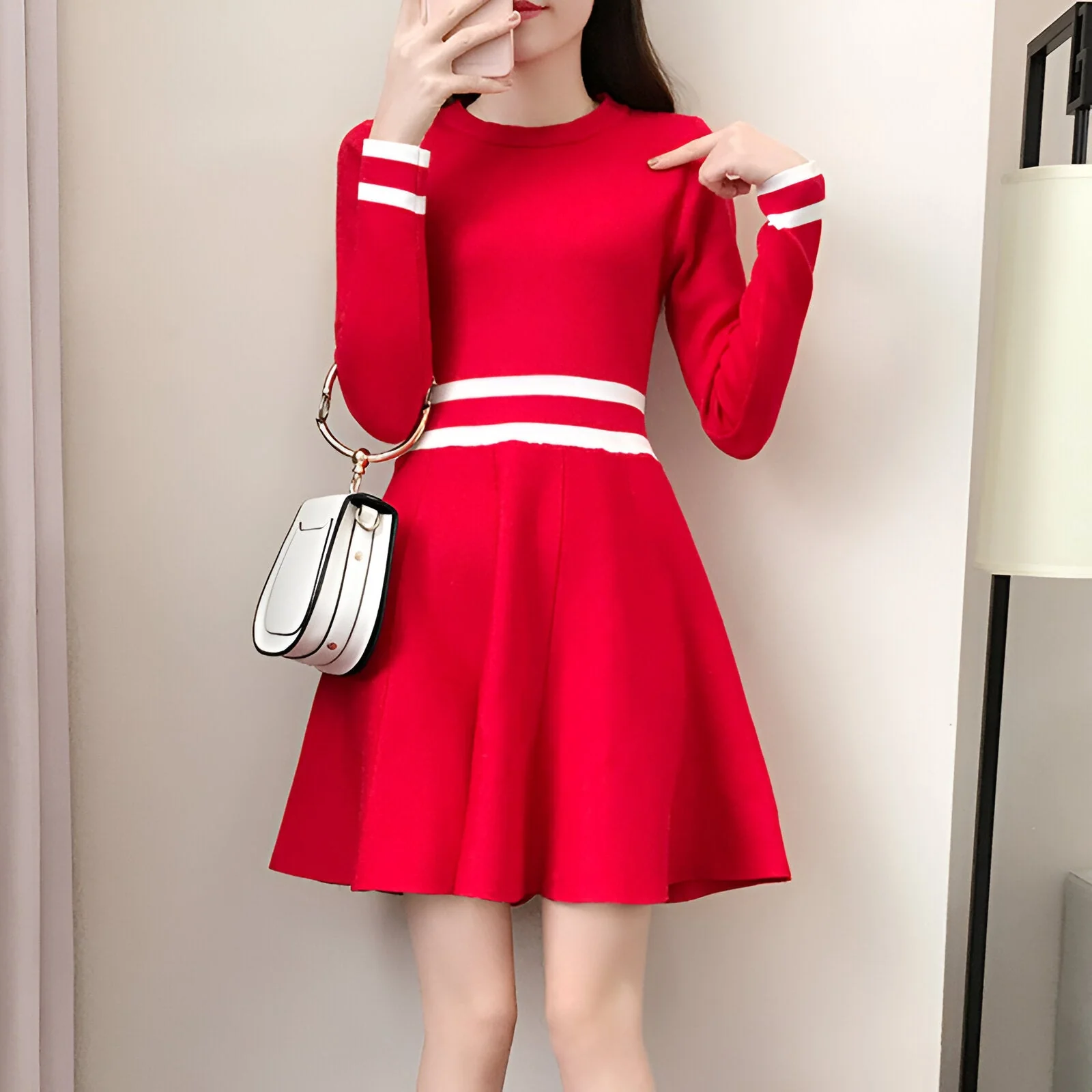 Senta | Auffälliges Colorblock-Mini-Kleid für den perfekten Abend - Image 7