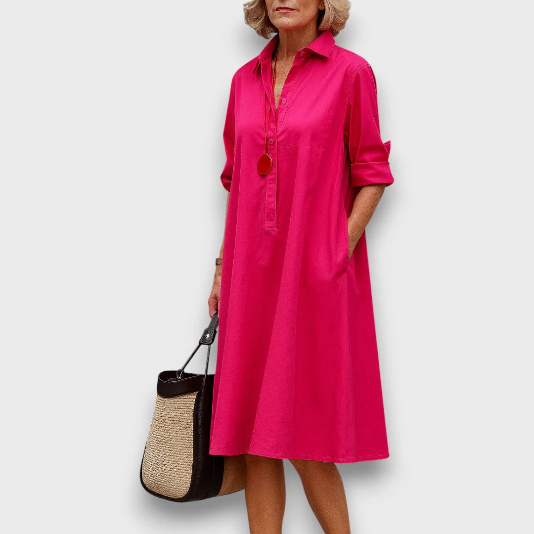Seraphine – Hemdblusenkleid in Pink - Image 2