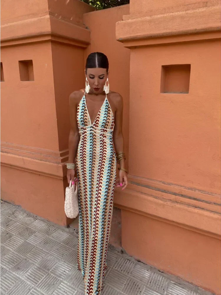 Serena  | Langes Kleid mit offenem Rücken - Image 4
