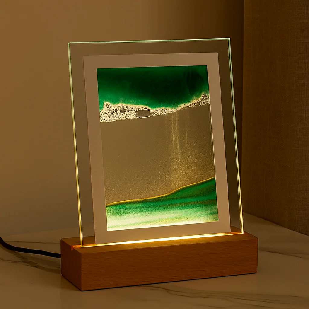 SereniGlow – Hypnotische Sandkunst-Lampe mit beruhigendem LED-Licht - Image 5