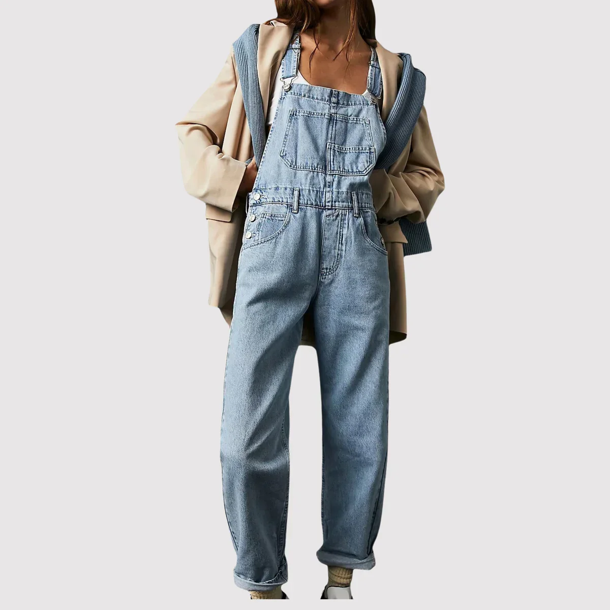 Shaira - Klassischer Denim-Overall in entspannter Passform - Image 3