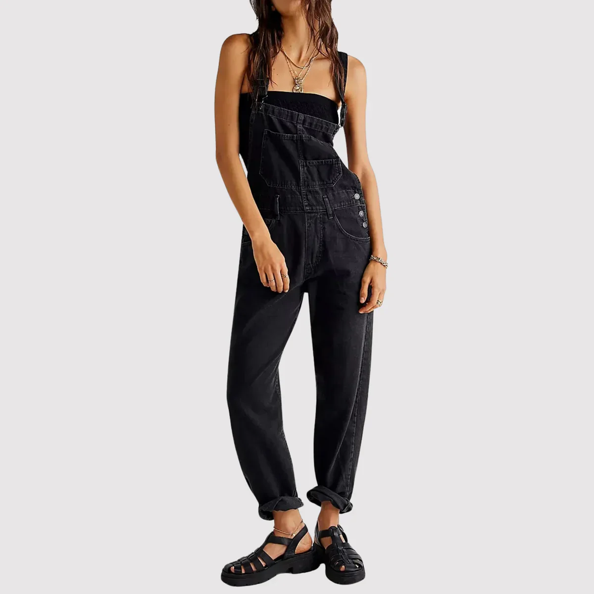 Shaira - Klassischer Denim-Overall in entspannter Passform - Image 4